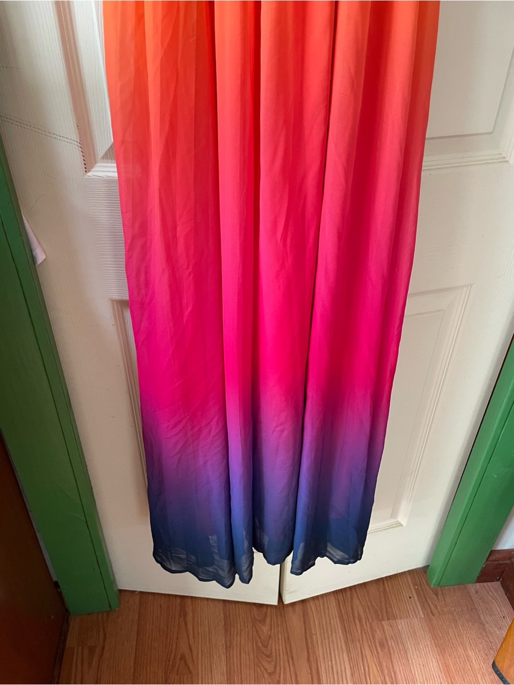 Rainbow Ombre Maxi Dress - Green to Purple - Picture 9 of 14
